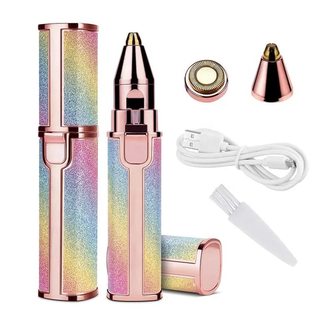2-in-1 Electric Eyebrow Trimmer & Facial Hair Remover – Rechargeable