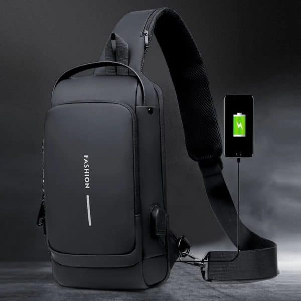 Men’s Multifunction Chest Sling Bag – Anti-Theft, Random Color