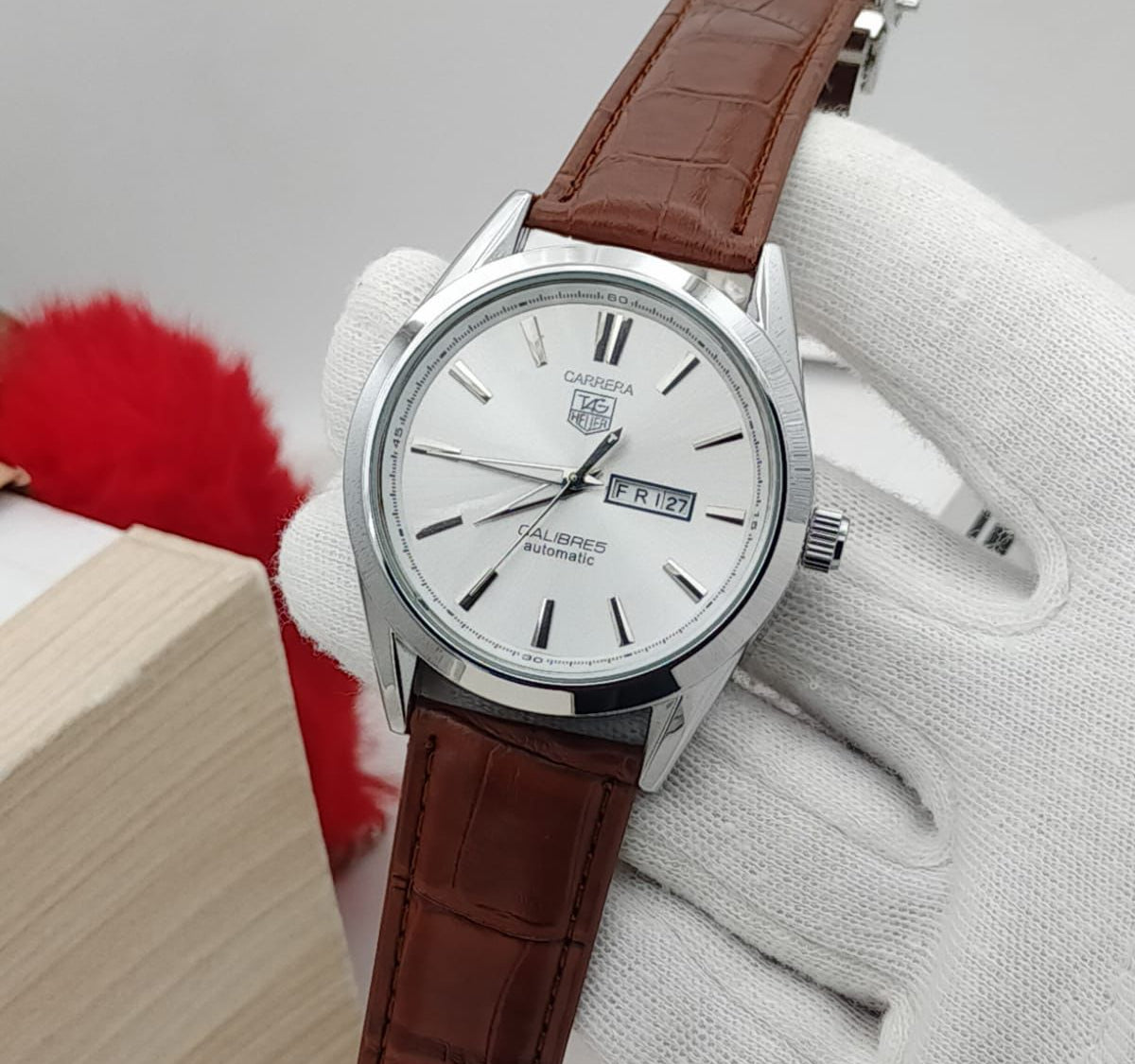 Carrera C-5 – Luxury Swiss Watch With Leather Strap Mens Watch Wrist Watch