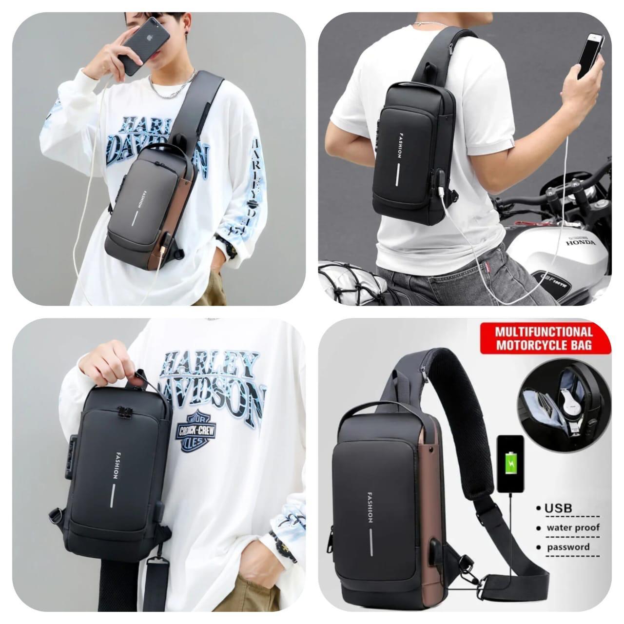 Men’s Multifunction Chest Sling Bag – Anti-Theft, Random Color
