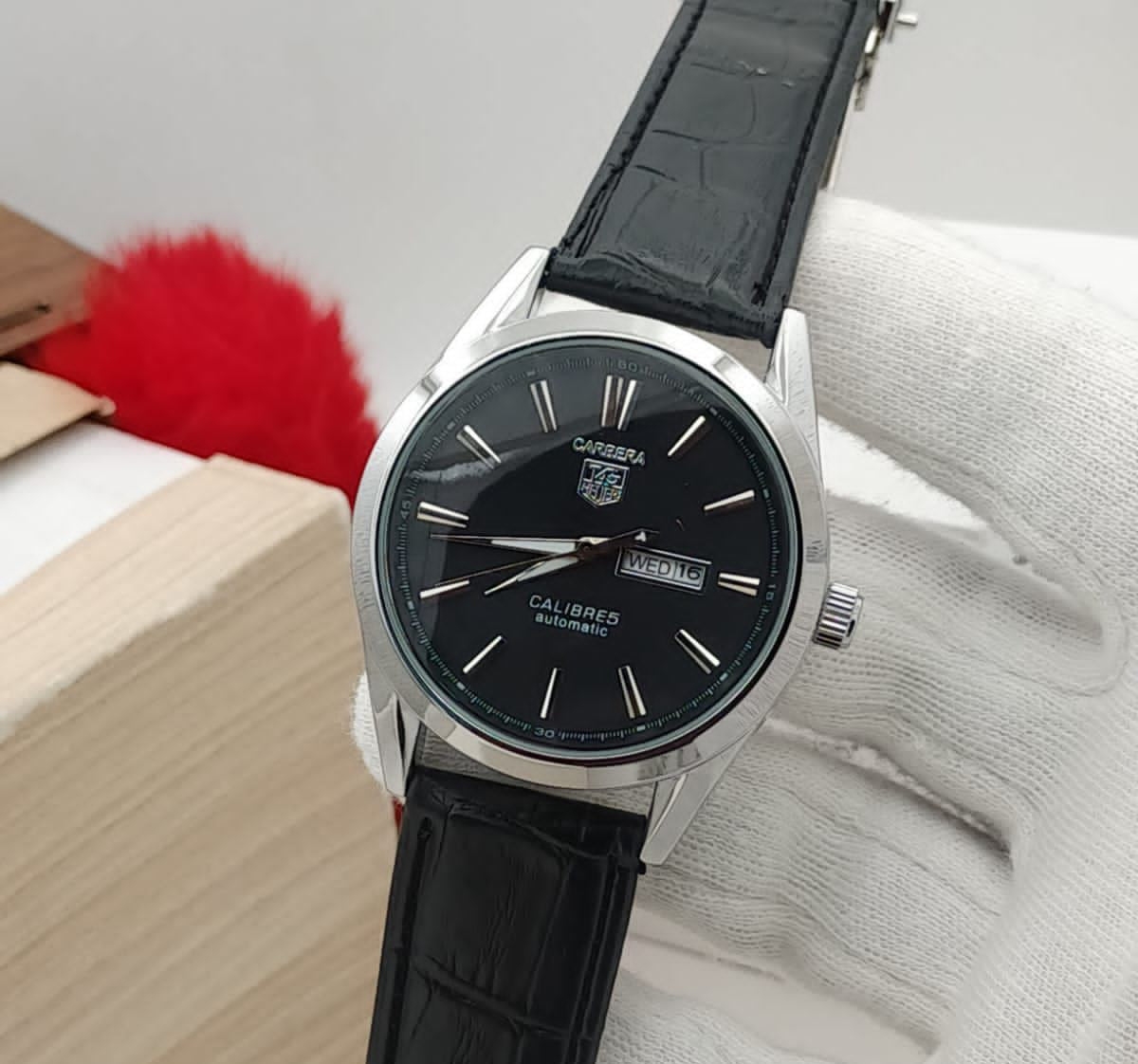 Carrera C-5 – Luxury Swiss Watch With Leather Strap Mens Watch Wrist Watch