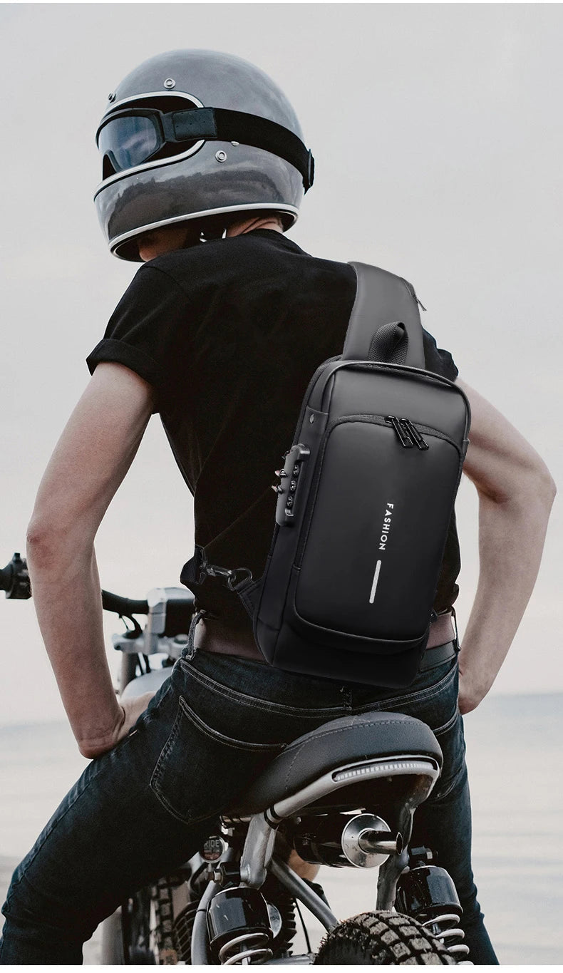 Men’s Multifunction Chest Sling Bag – Anti-Theft, Random Color