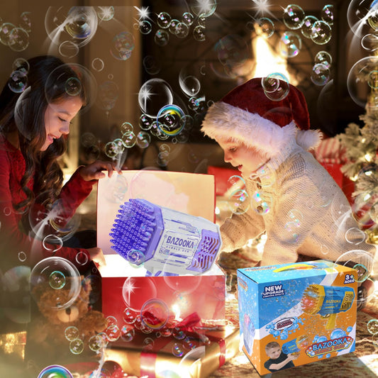 Machine Gun Bubbles for Kids TIK Tok Gifts 3 4 5 6 7 8 9 10 11 12 Years Old Bubble Blaster