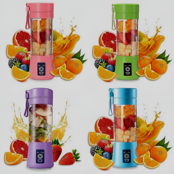 Portable 6-Blade Juicer Blender – 380ml USB Rechargeable