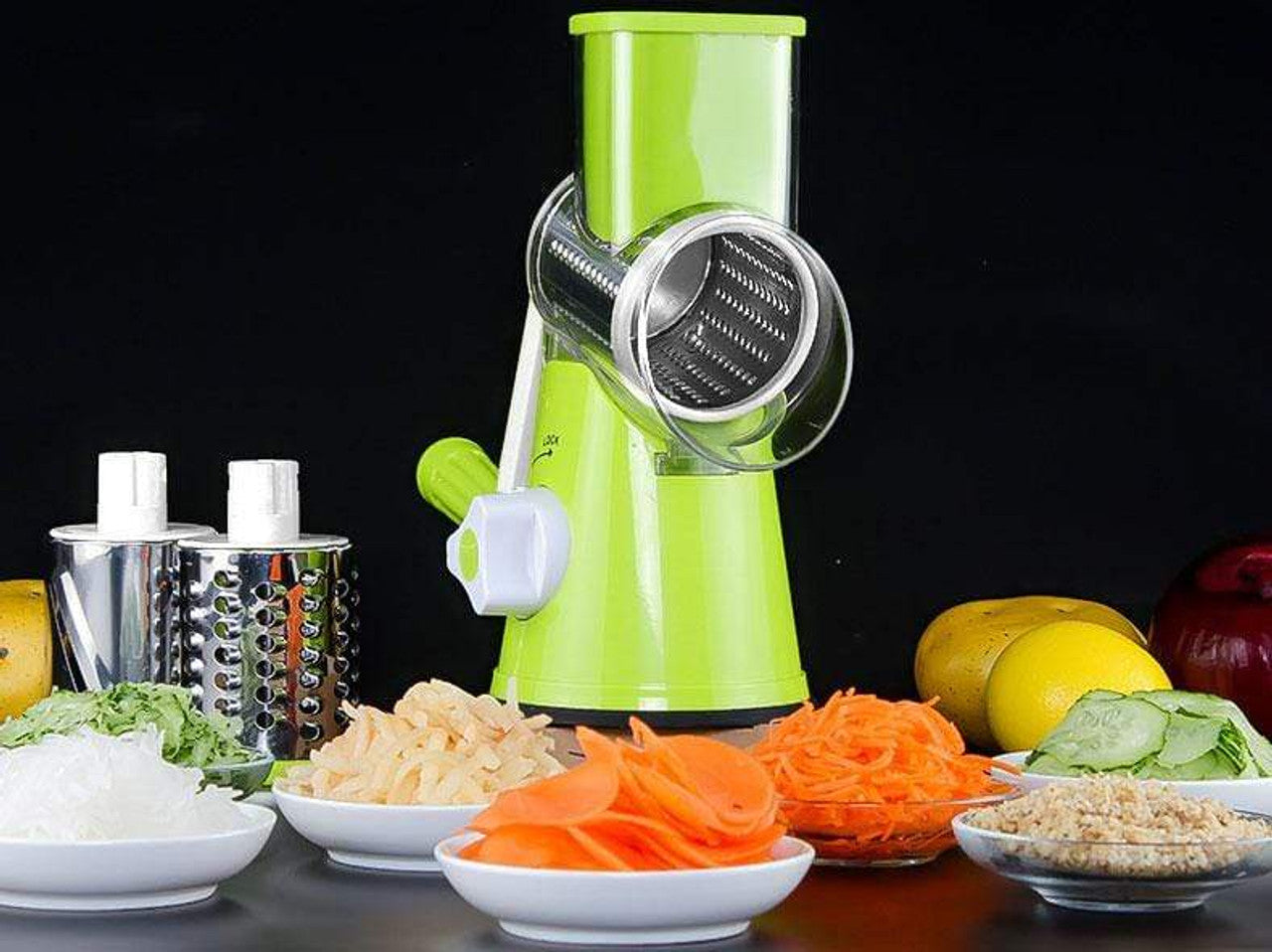 Tabletop Drum Grater – Manual Veg Slicer