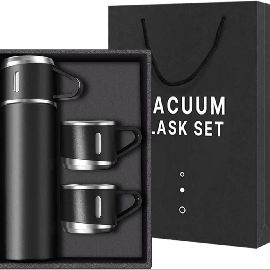 500ml Vacuum Flask Set with 3 Cups