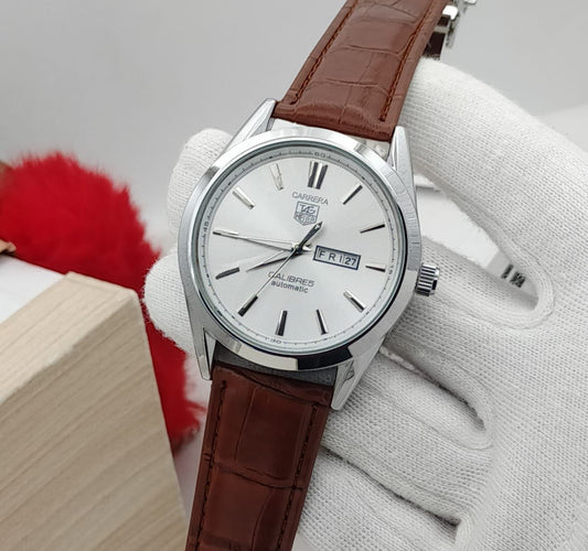 Carrera C-5 – Luxury Swiss Watch With Leather Strap Mens Watch Wrist Watch