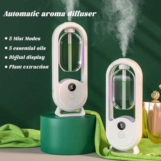 Portable 5-Mode Aroma Diffuser – Rechargeable & Timed Air Freshener (50ml)