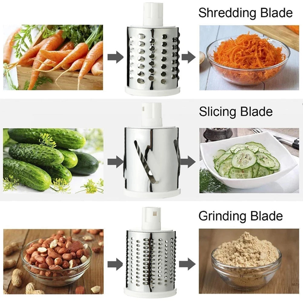 Tabletop Drum Grater – Manual Veg Slicer