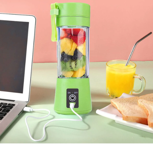 Portable 6-Blade Juicer Blender – 380ml USB Rechargeable