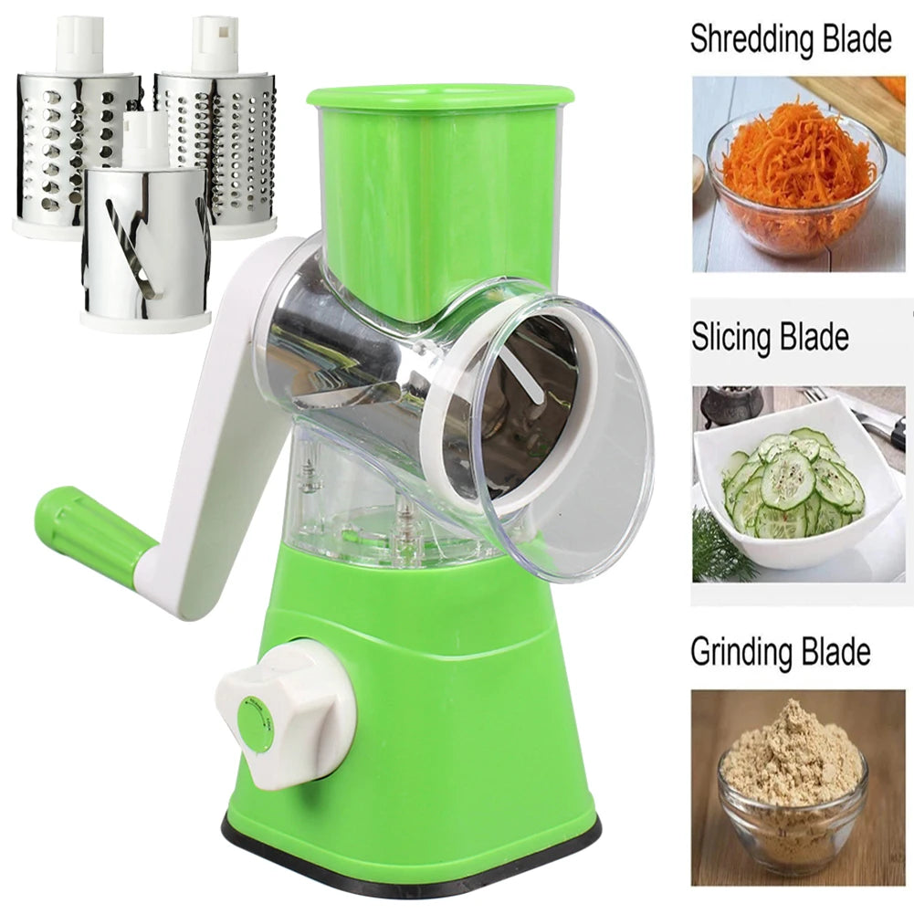 Tabletop Drum Grater – Manual Veg Slicer