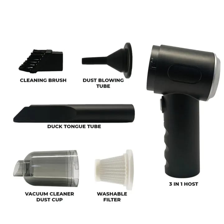 3-in-1 Portable Wireless Vacuum Cleaner – Handheld for Car & Home (AS 228)