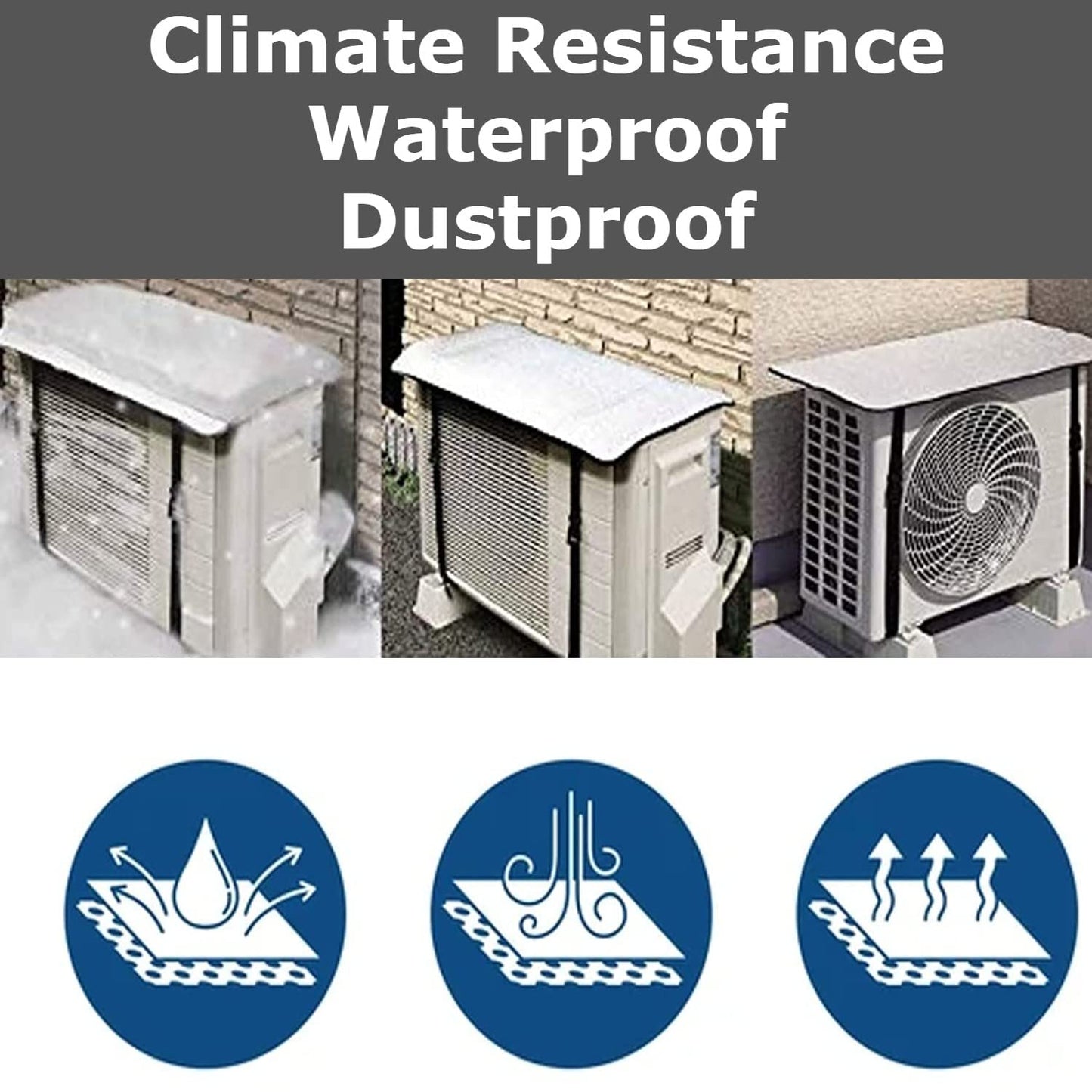 Heatproof AC Outdoor Cover – Dust & Rain Protection (34x16")