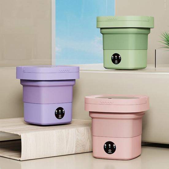 6.5l Portable Foldable Washing Machine Basket Random Color