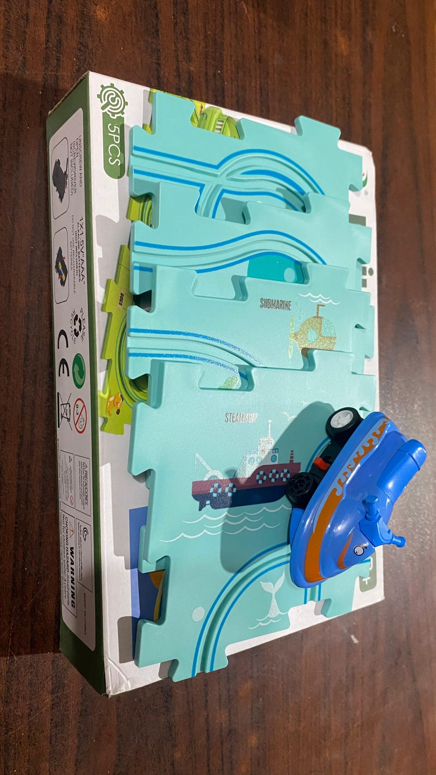 Building Block Puzzle Track – Train & Car Play Set for Kids (Random Design)