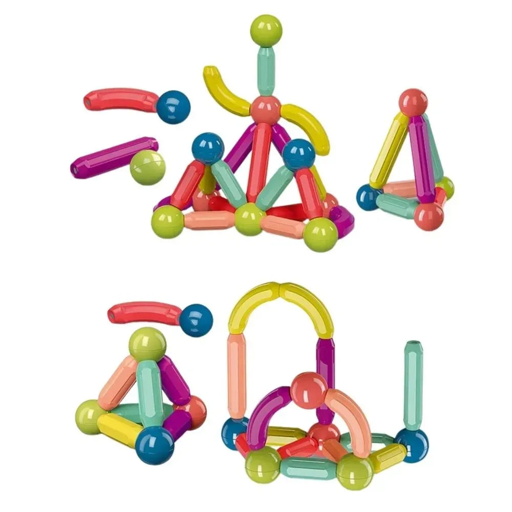 42-Piece Magnetic Building Blocks Set – STEM Construction Kit for Kids