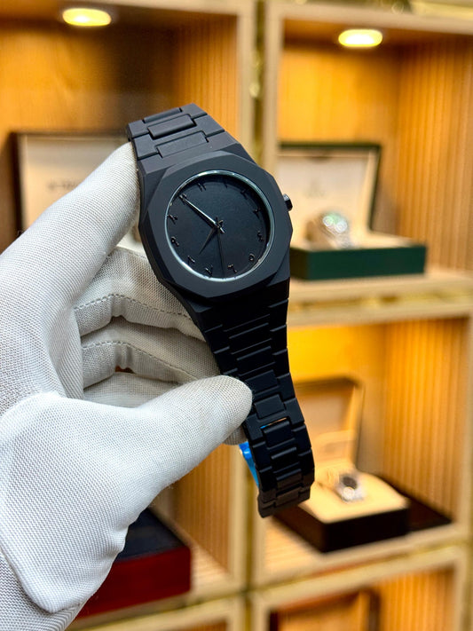 Stylish Arabic Dial Watch – Black Aura Quartz for Men